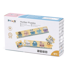 pastel wooden number learning puzzles