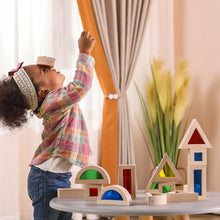 LARGE Wooden Shape colour blocks 16pcs