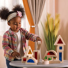 Large wooden shape color blocks