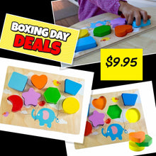 Shapes and colours Elephant balloon puzzle