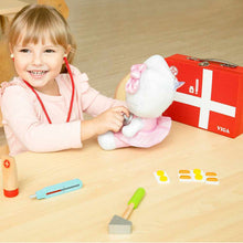 Doctors suitcase and wooden toys medical