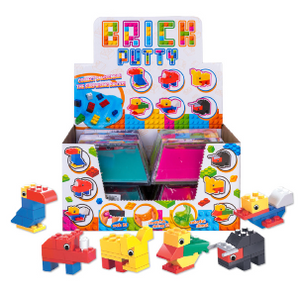 Brick putty with building bricks 
