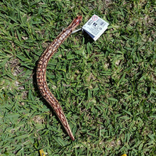 Brown snake toy on grass