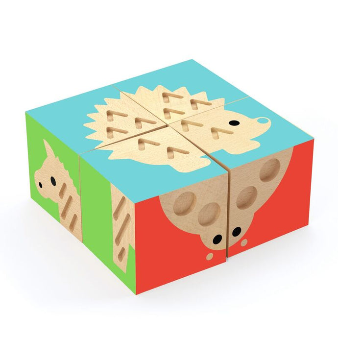 tactile wooden cube blocks 