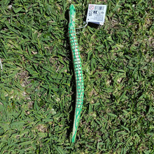 Green toy snake wood
