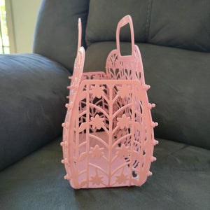 Retro Flower Basket bag