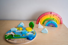 Wooden colour rainbow puzzle