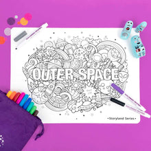 Outer space Re-FUN-able colouring set