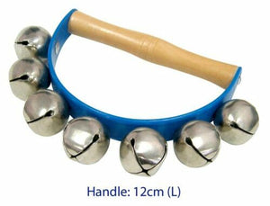 wooden handle bells music instrument