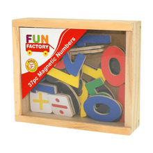 Wooden magnetic numbers and mathematical signs