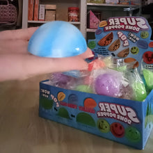 Half rubber ball that pops