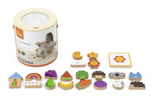 Wooden touch and feel matching puzzle toy