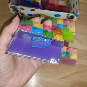 Brick building with putty sensory 