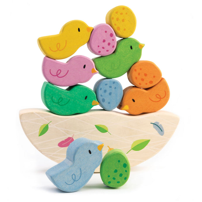 Wooden balancing bird game 