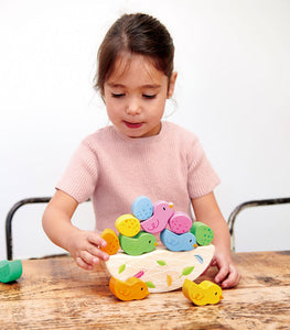 Wooden rocking balance bird game - great easter gift for toddler