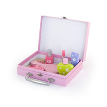 Wooden beauty set with carry case