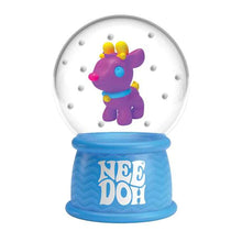 Purple character inside a snow globe with blue base and 'NEEDOH' text on a white background