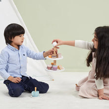 Wood pretend play cakes cups afternoon tea set 