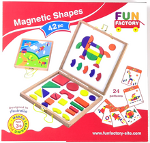 Magnetic shapes fun factory wooden case 