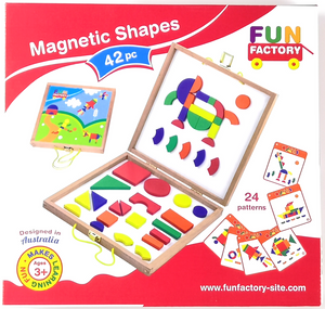 Magnetic shapes fun factory wooden case 