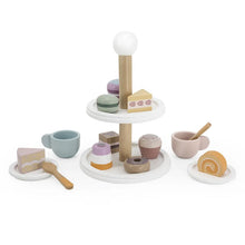 Wood pretend play cakes cups afternoon tea set 