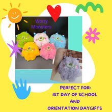 Worry Monster Plush - School bag tag