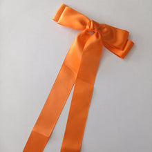 Long Ribbon Hair bow - Orange