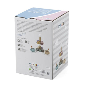 Wood pretend play cakes cups afternoon tea set 