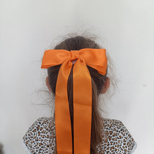 Long Ribbon Hair bow - Orange