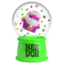 Colorful snow globe with a character inside on a white background