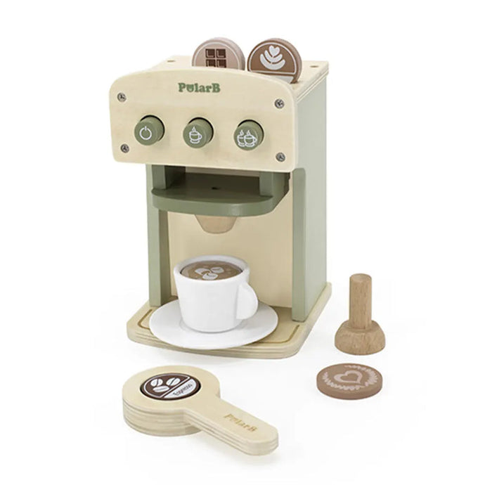 Wooden PolerB kids pretend play coffee machine 