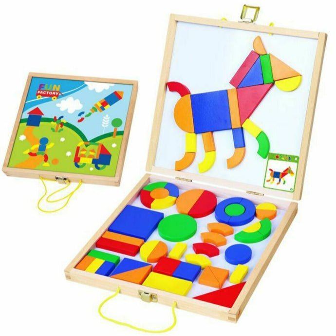 Build a picture magnetic shapes and case