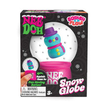 Nee Doh Snow Globe toy packaging with a snowman figure inside