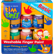 Washable Finger paint set of 6