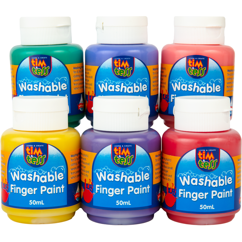 Washable Finger paint set of 6