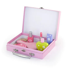 Wooden beauty set with carry case