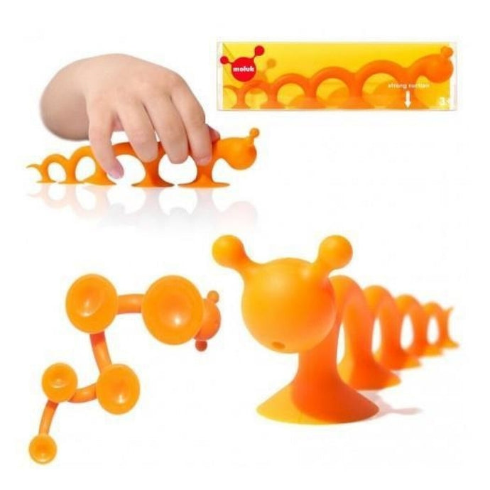 Moluk's oogi pilla - Tactile sensory suction cap caterpillar toy 