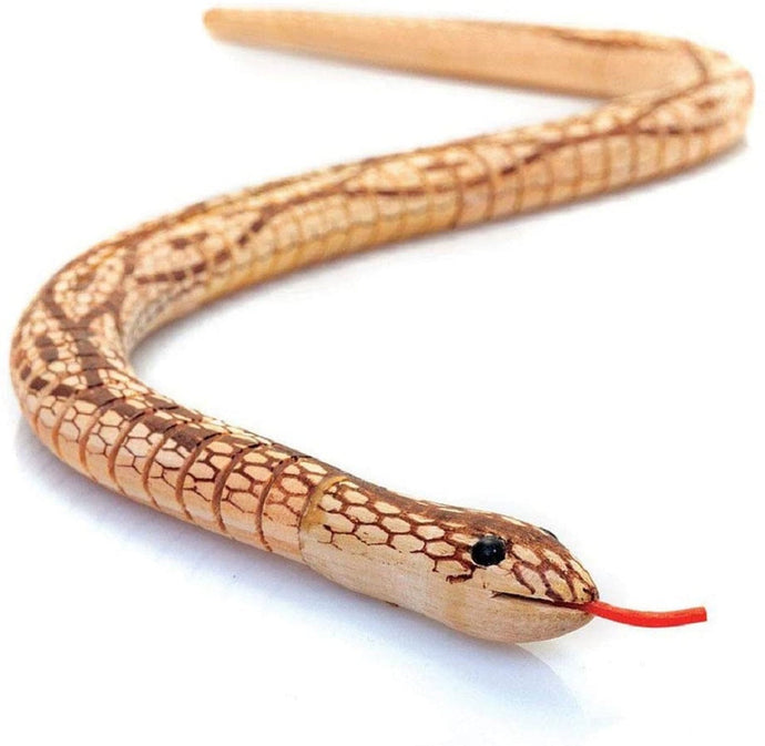 Wooden slithering snake toy