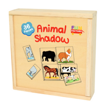 Animal shadow matching puzzle