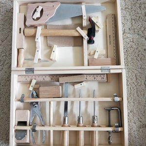 Real Children's Wooden tool set - carpentry tools for kids
