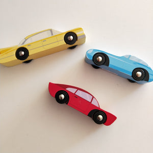 Wooden retro cars - set of 3