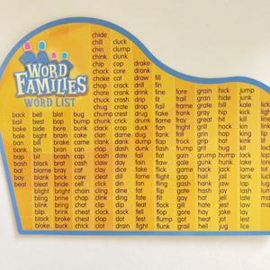 Word family snap blocks word building game