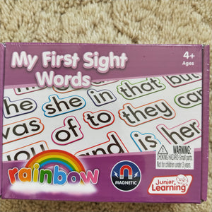 Magnetic sight words great way to help teach preschool and primary school children their sight words