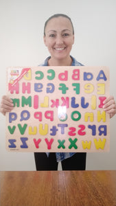 Wooden upper and lower case Letter alphabet puzzle