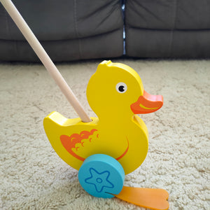 Wooden Push along duck