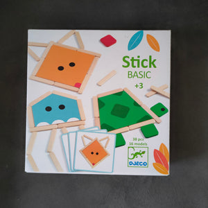Stick basic shape and animal puzzle
