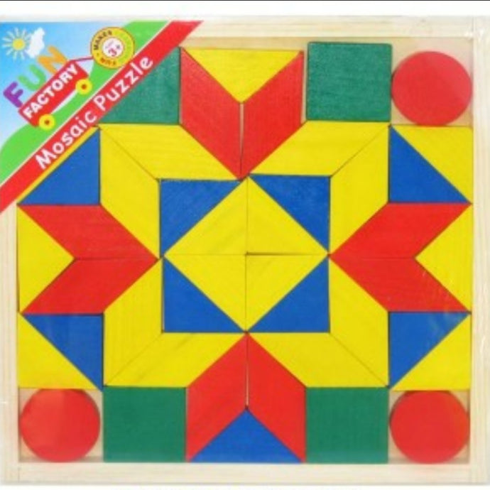 Wooden mosaic puzzle - shapes