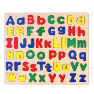 Wooden upper and lower case Letter alphabet puzzle