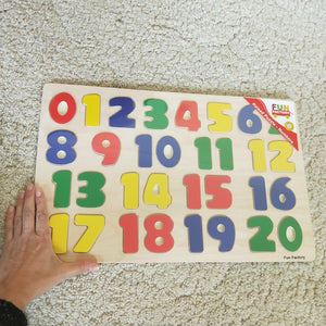 Wooden Number puzzle 0 to 20 