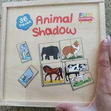 Animal shadow matching puzzle